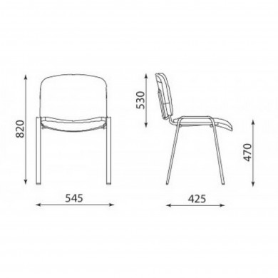 Kėdė ISO juodas rėmas ( užvalkalas gobelenas)
