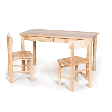 Medinis staliukas 100x50 cm. su stalčiais