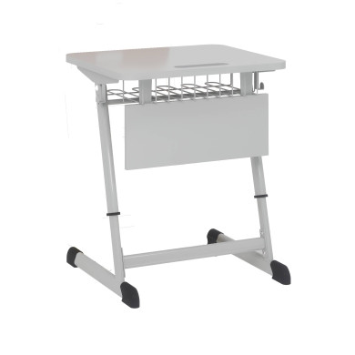Vienvietis reguliuojamo aukščio mokyklinis stalas NOMAD , 3-7 dydis, pilkas