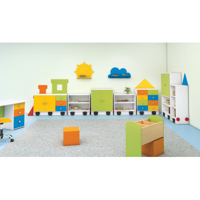 Aukšta viršutinė spintelė su durelėmis