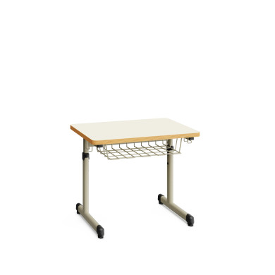 Vienvietis reguliuojamo aukščio mokyklinis stalas Quar Adjustable