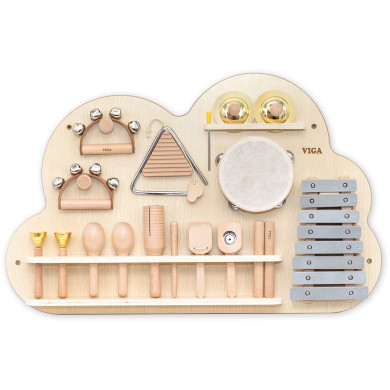 Sieninė lenta su muzikos instrumentais