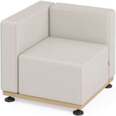 Kairinis kampinis fotelis Media, PVC