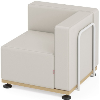 Kairinis kampinis fotelis Media, PVC