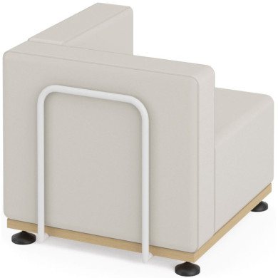Kairinis kampinis fotelis Media, PVC